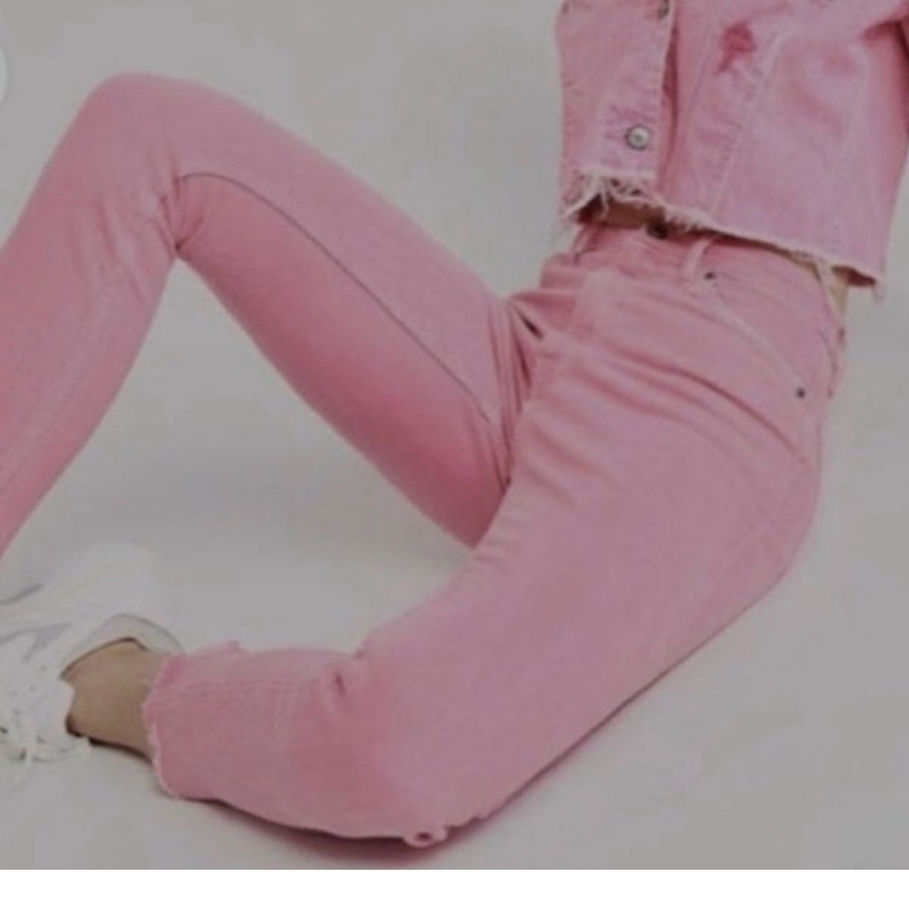 Abercrombie & Fitch Simone High Rise Slim Pink Jeans
